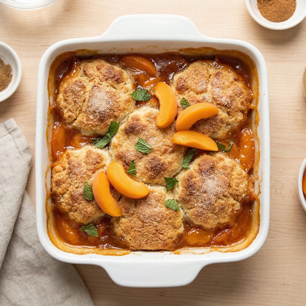 Fresh Apricot Fruit Cobbler