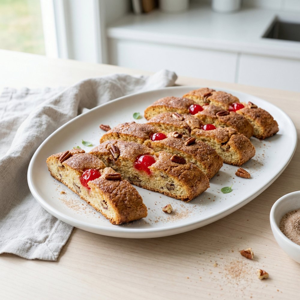Cherry Mandelbrot Biscotti