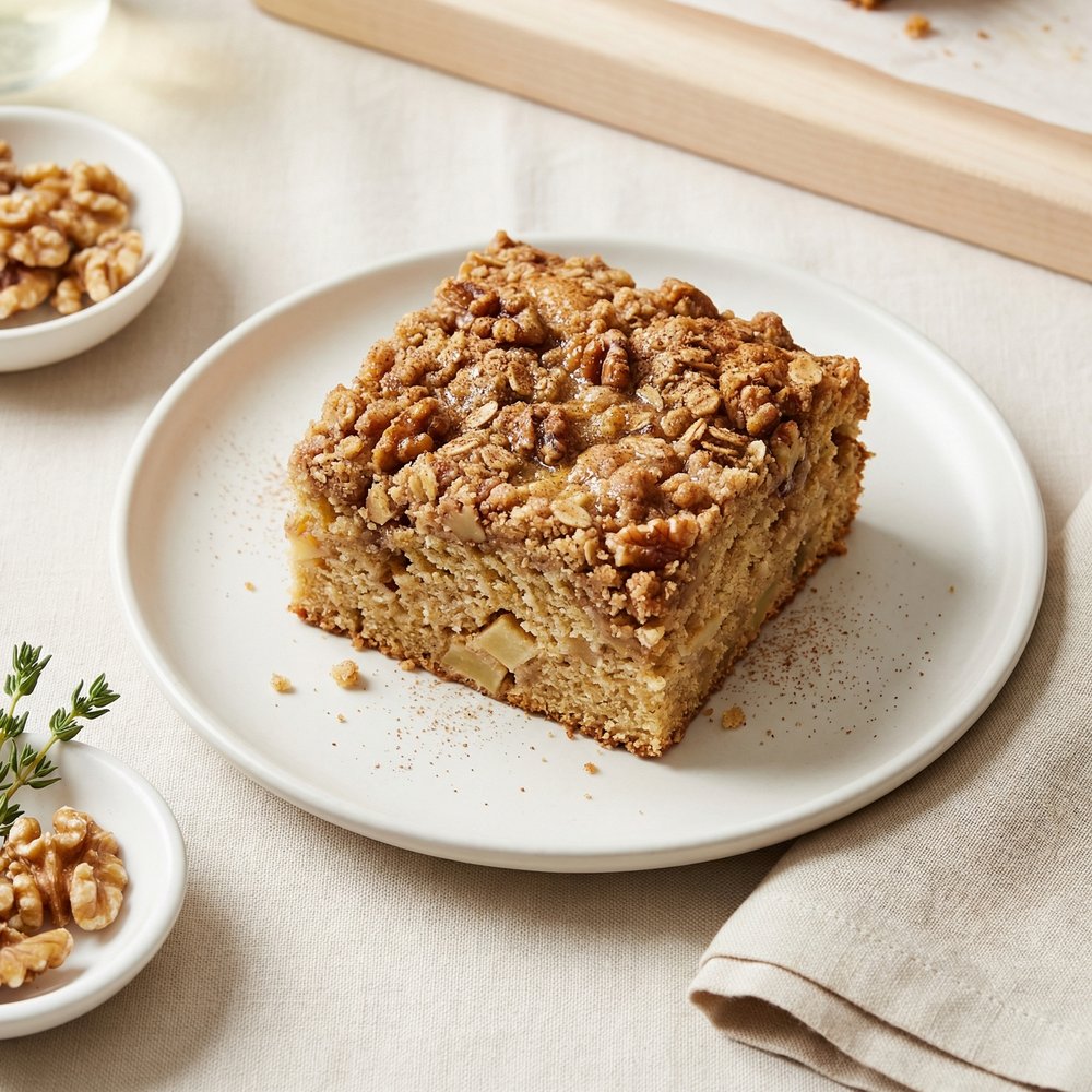 Cinnamon Walnut Apple Crumb Coffee Cake