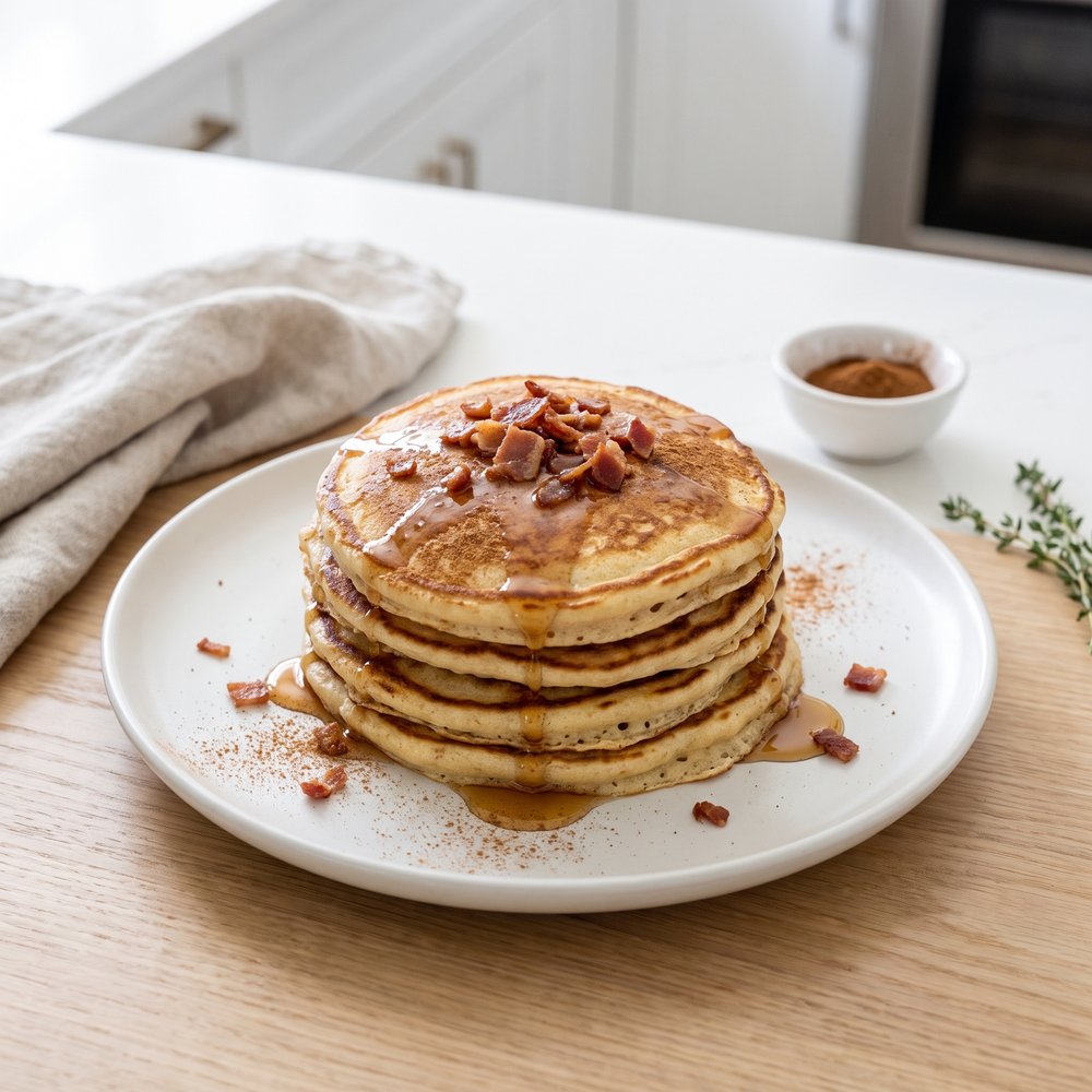 Cinnamon Bacon-Stuffed Pancakes
