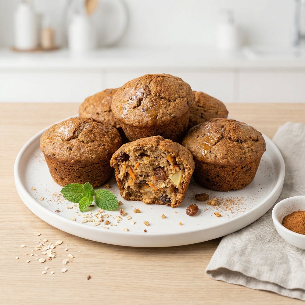 Hearty Bran and Flax Morning Muffins