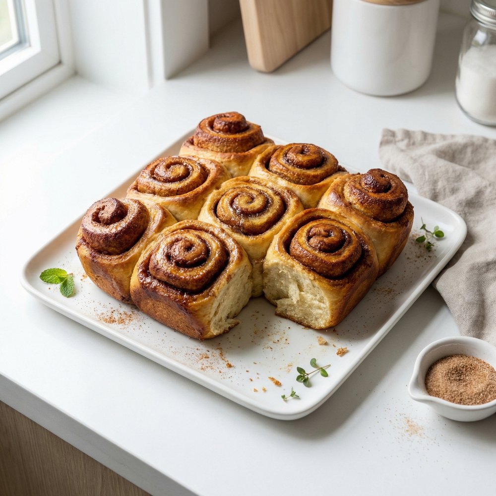 Pillowy Cinnamon Roll Spirals