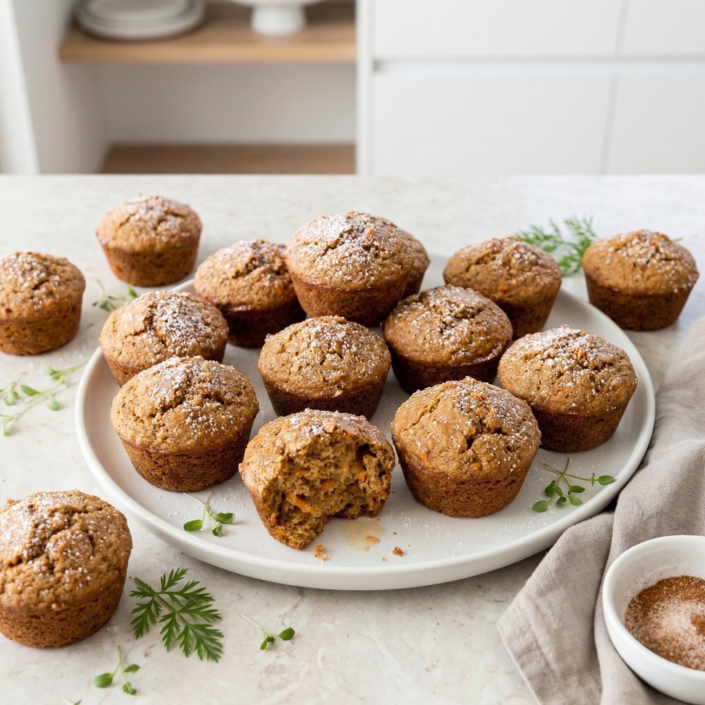 Cinnamon-Spiced Carrot Cake Muffins
