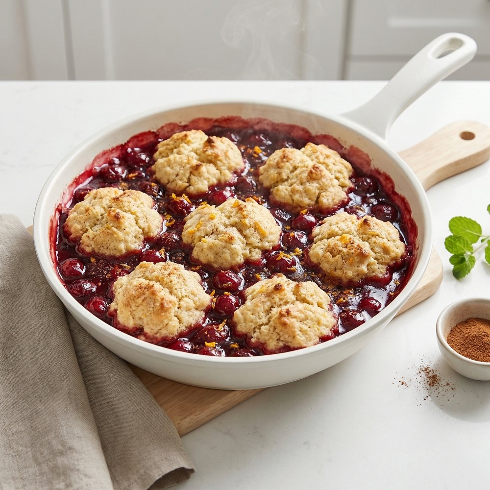 Cherry Stove-Top Cobbler (Slump)