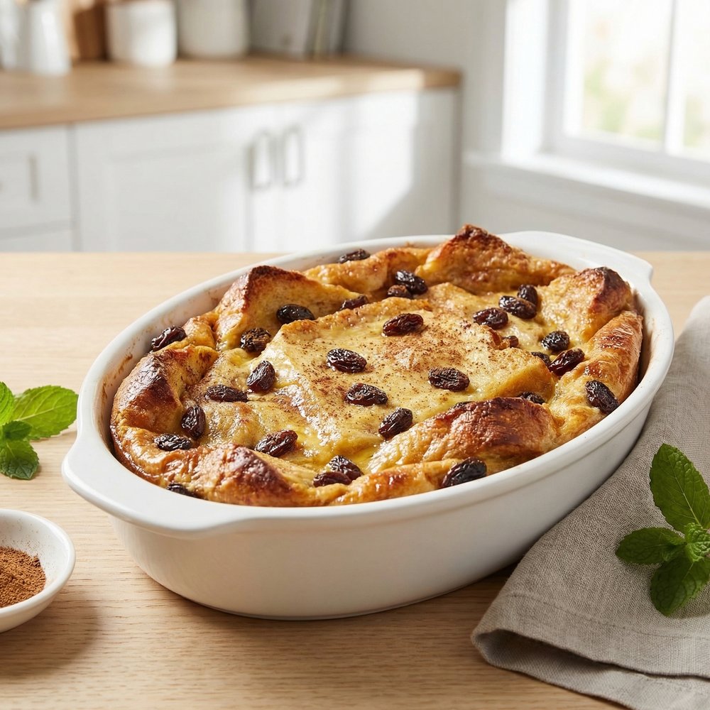 Bread Pudding with Raisins