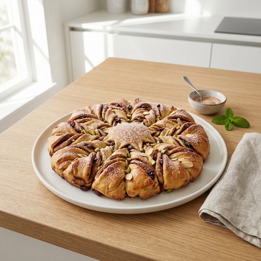Festive Star-Shaped Holiday Bread