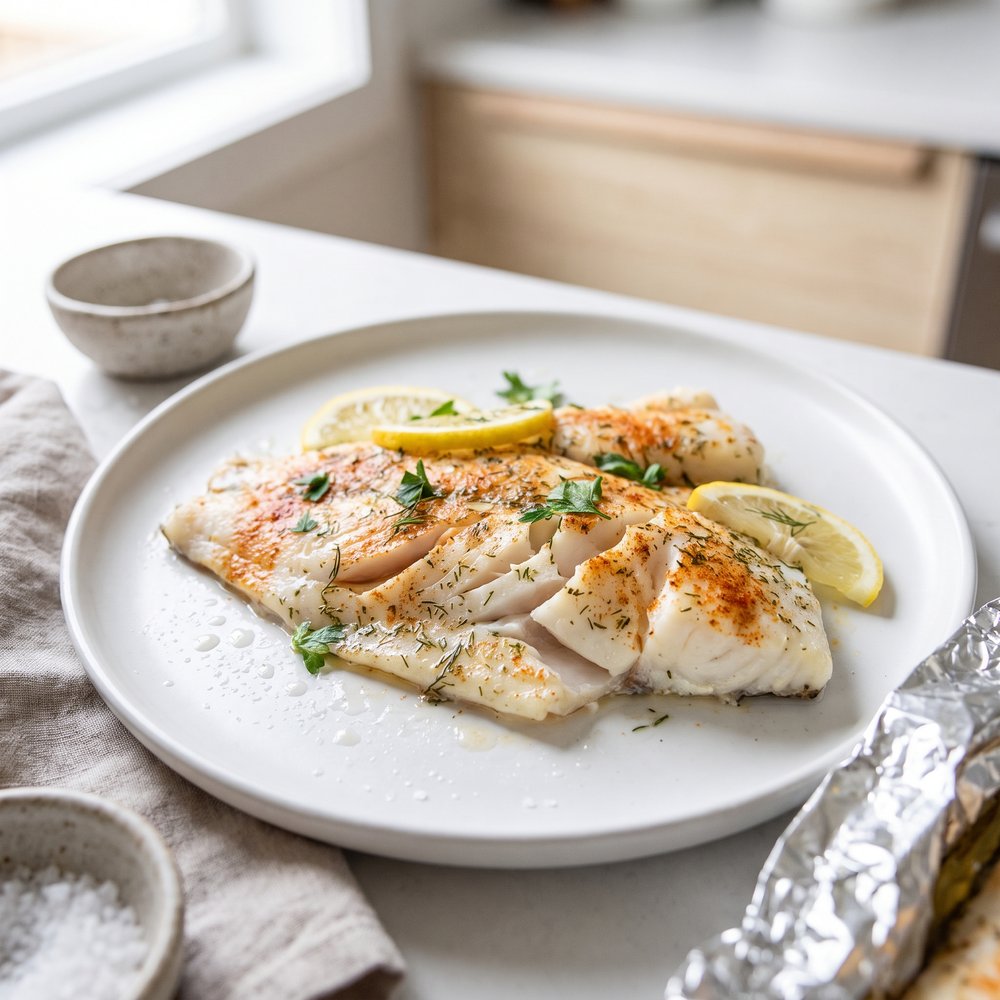 Citrus-Steamed Halibut with Herbs