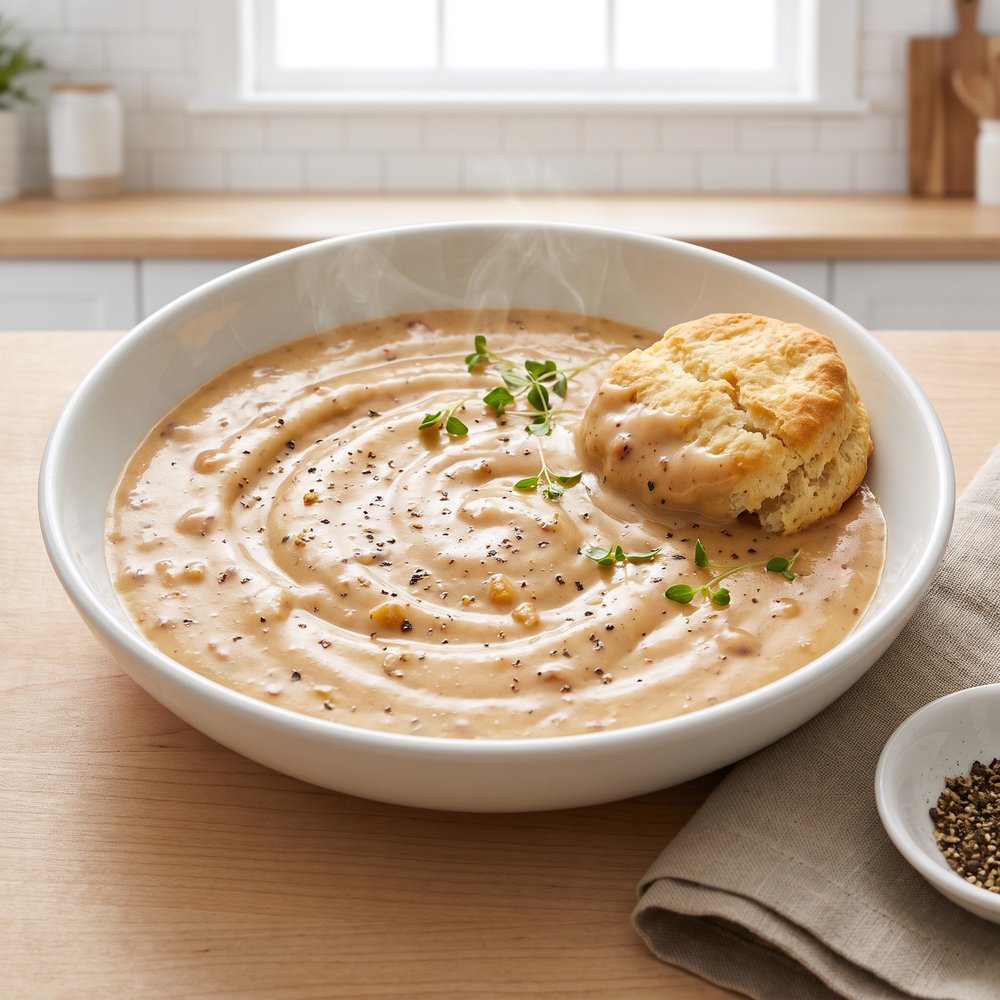 Classic Kentucky Bacon-and-Milk Gravy for Biscuits