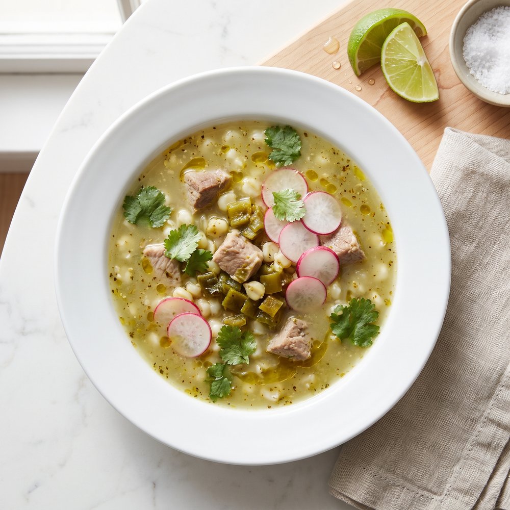 Classic Pork Pozole with Green Chiles
