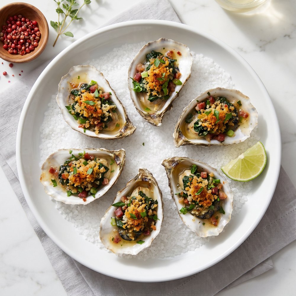 Classic Rockefeller-Style Oysters