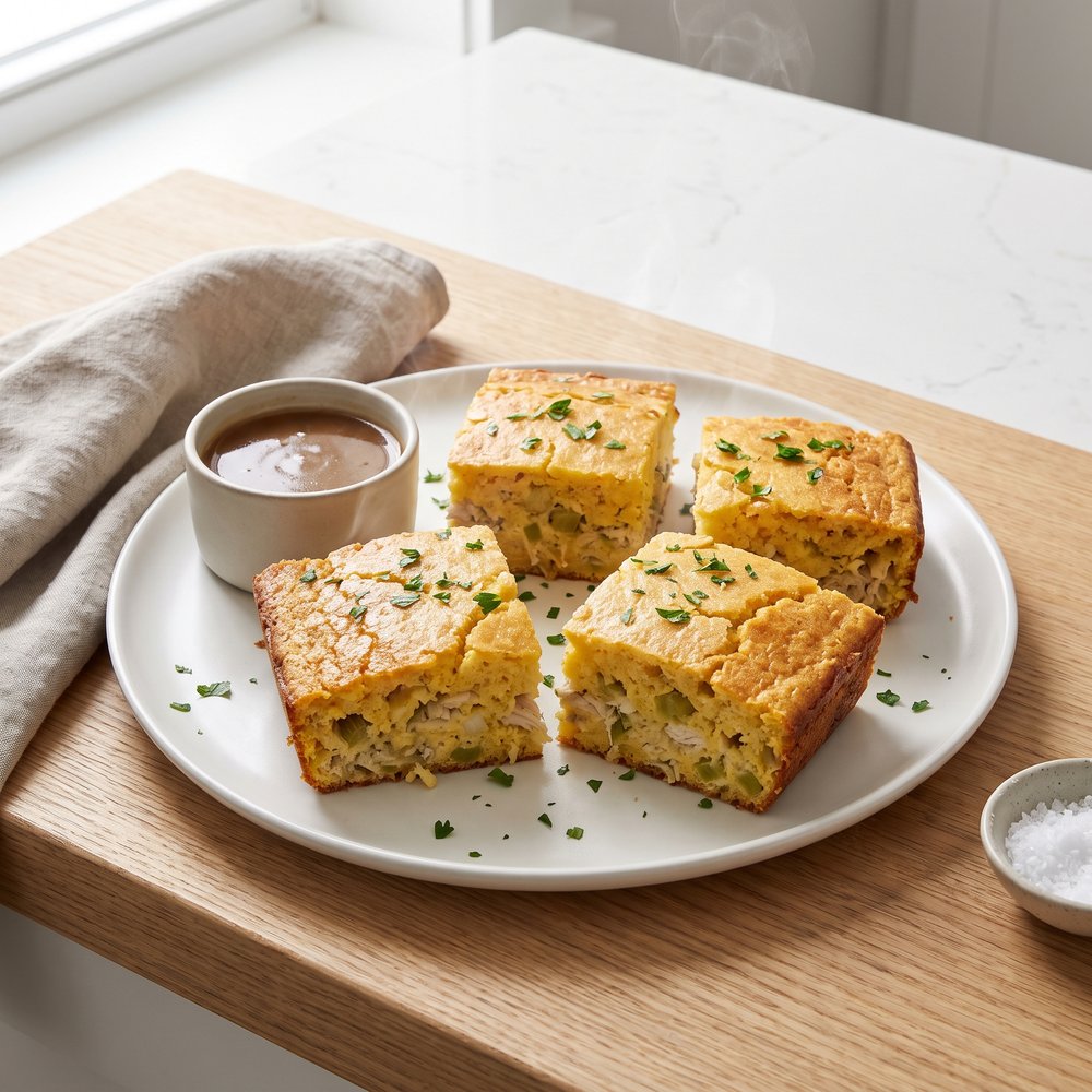 Classic Southern Cornbread Stuffing with Chicken