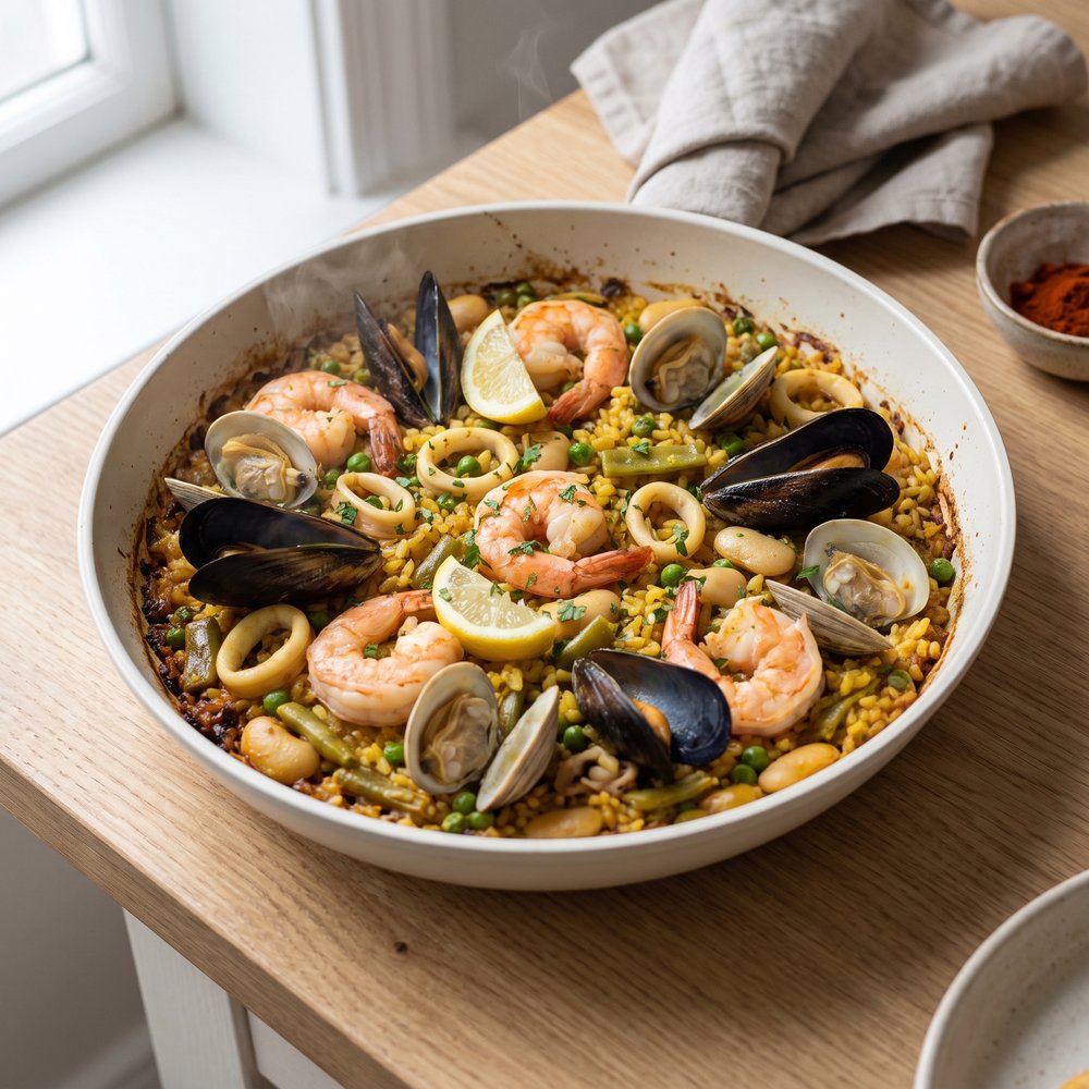 Classic Spanish Seafood Paella