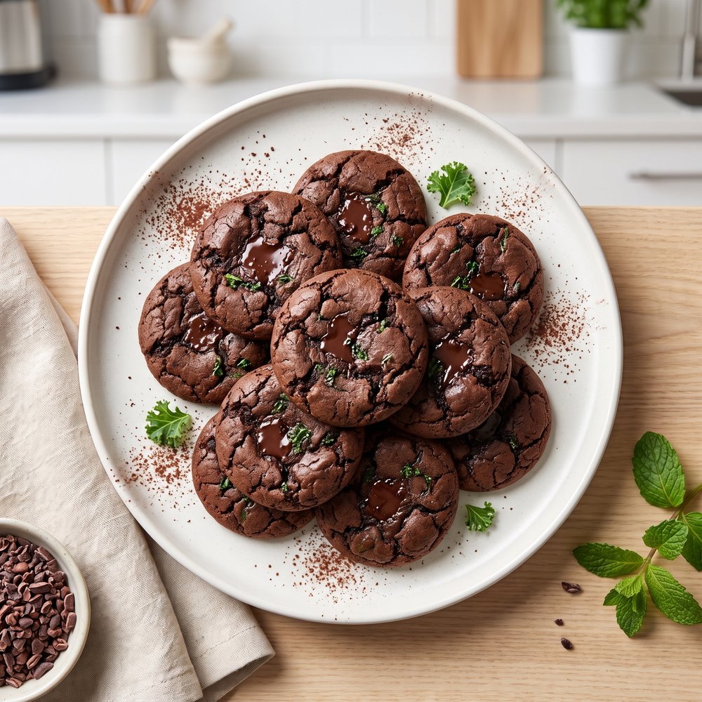 Cocoa-Kale Chocolate Cookies