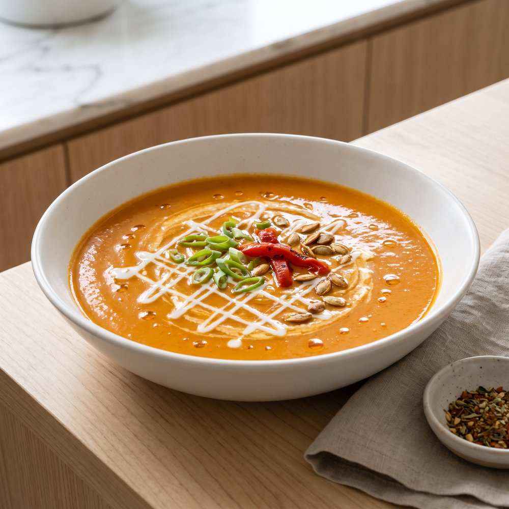 Coconut Red Curry Butternut Squash Soup