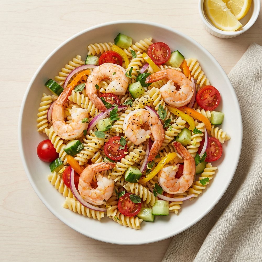 Shrimp Pasta Salad with Italian Dressing