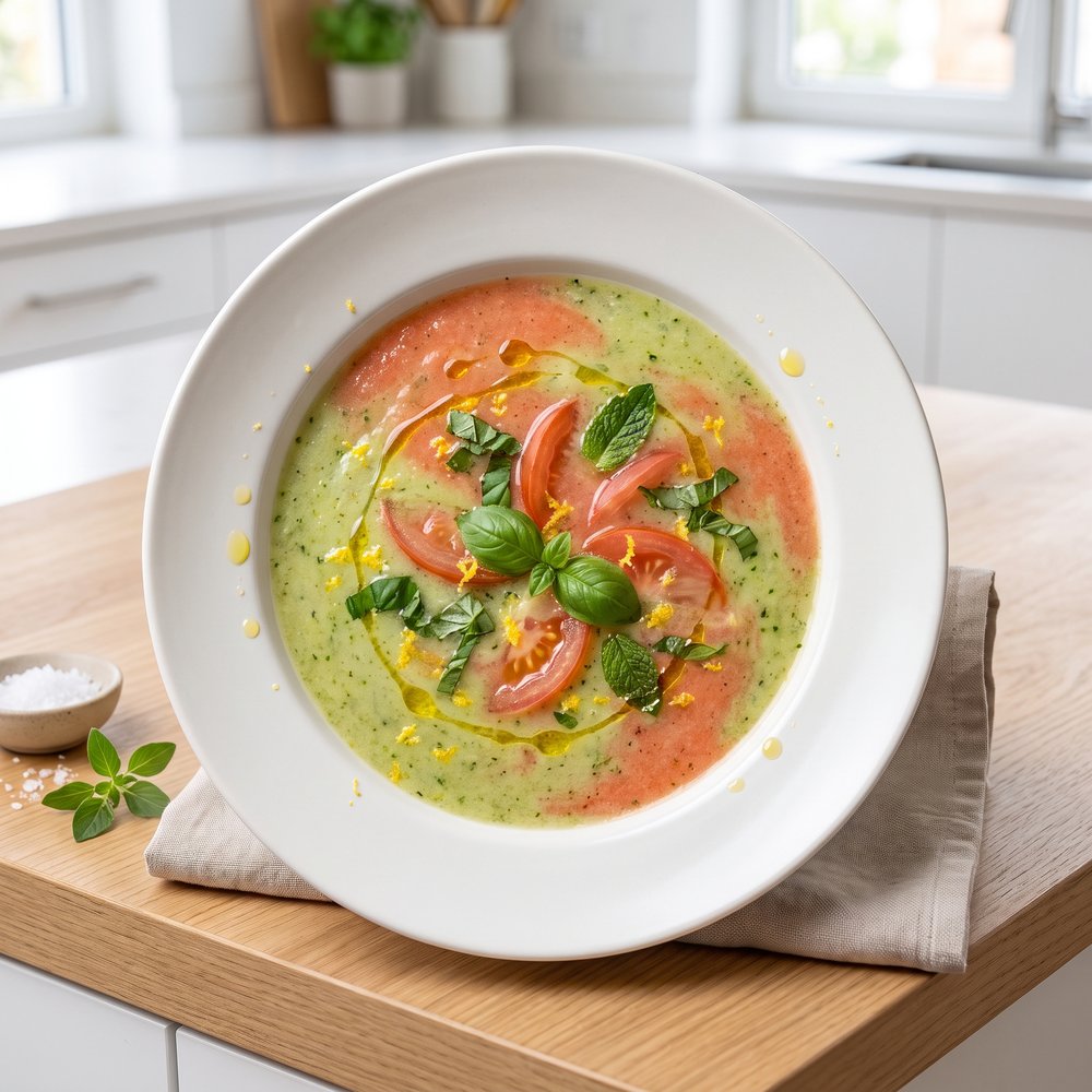 Cool Zucchini and Tomato Soup