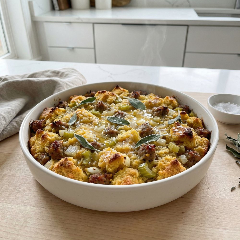 Ultimate Cornbread and Sausage Stuffing