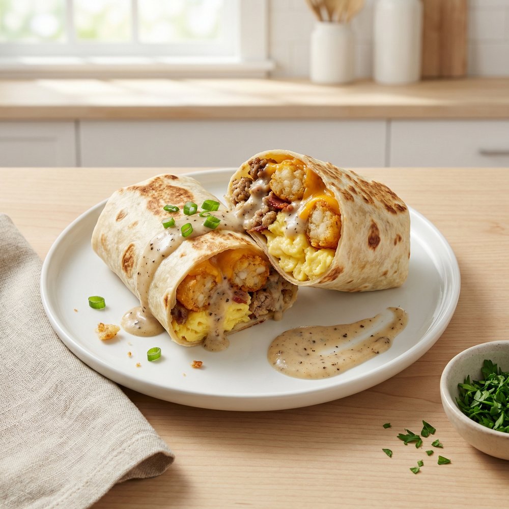Hearty Country Breakfast Burritos