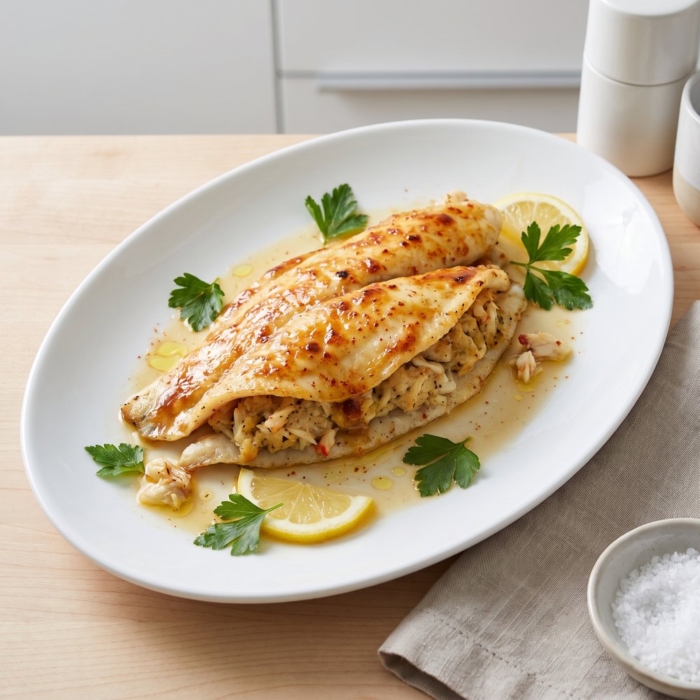 Crab Stuffed Flounder