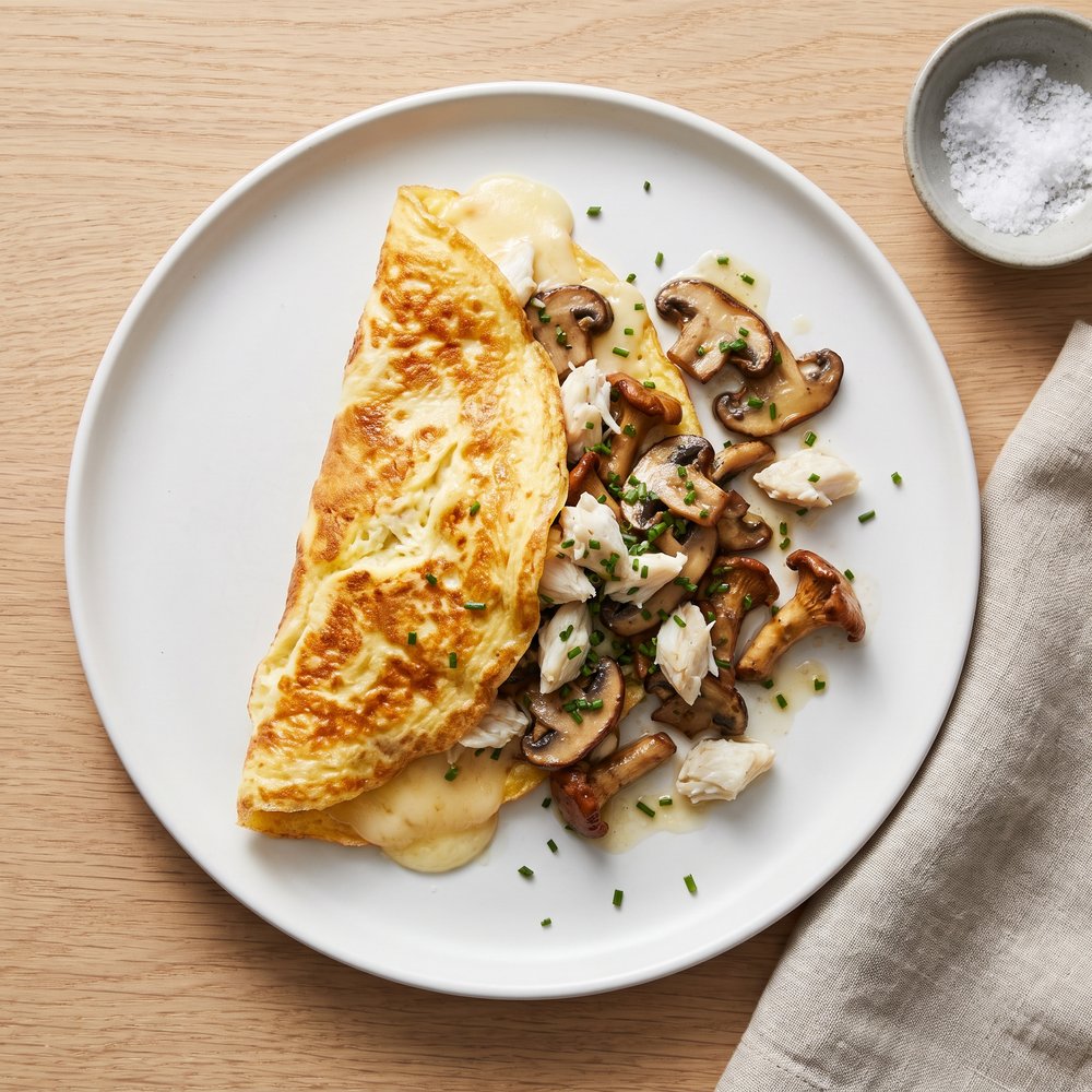 Crab and Swiss Omelet