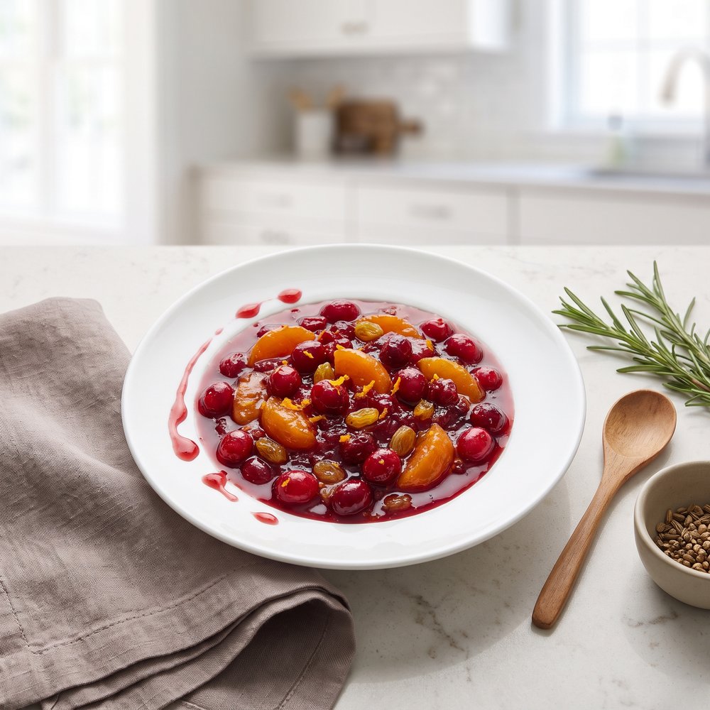 Cranberry-Orange Sauce with Apricots and Golden Raisins