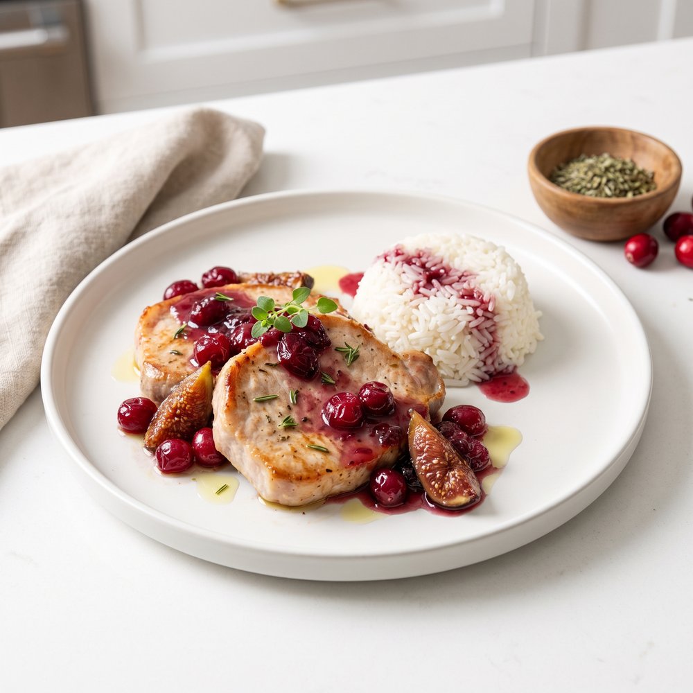 Cranberry–Fig Pork Chops in the Slow Cooker