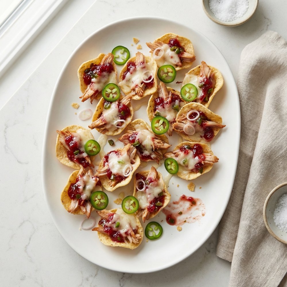 Thanksgiving Leftover Turkey Nacho Bites