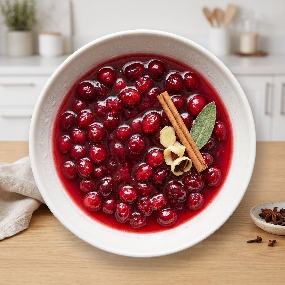 Cranberry Sauce with Ginger and Cinnamon