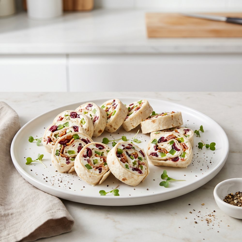 Cranberry and Feta Tortilla Pinwheels