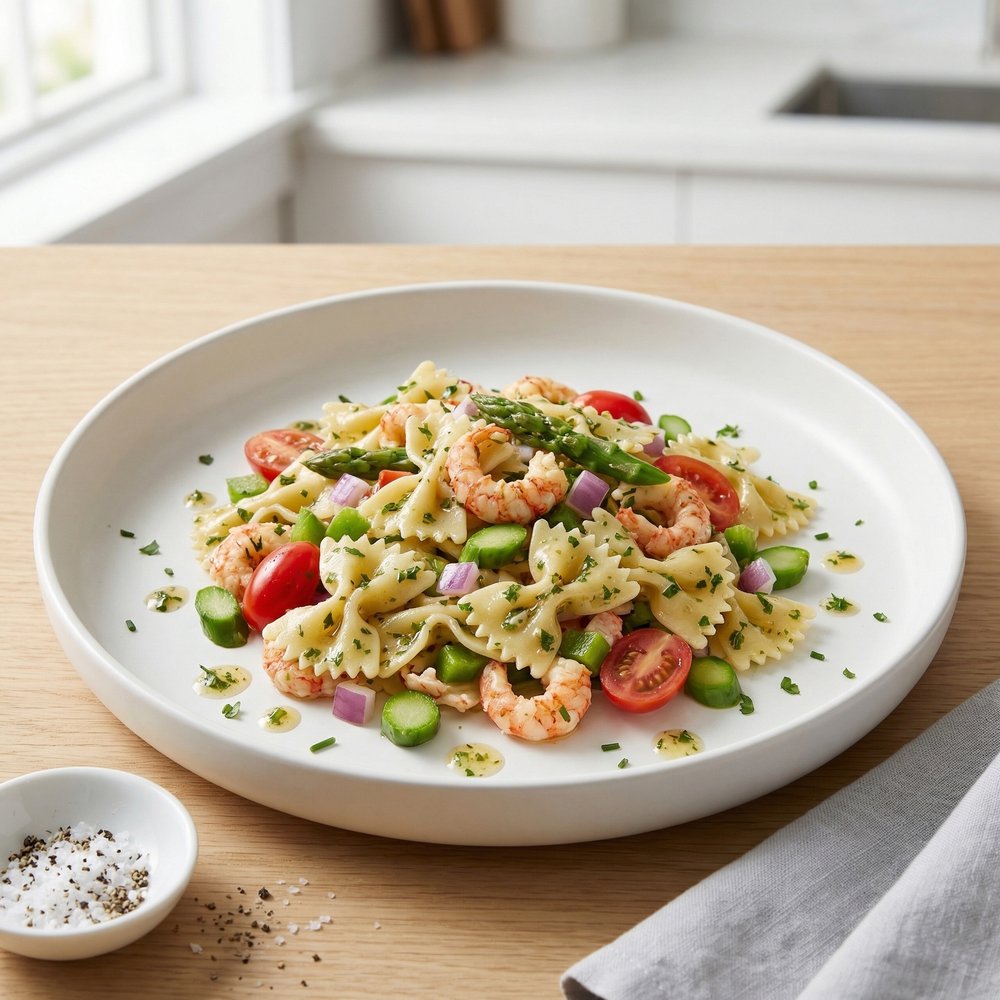 Colorful Crawfish Bowtie Pasta