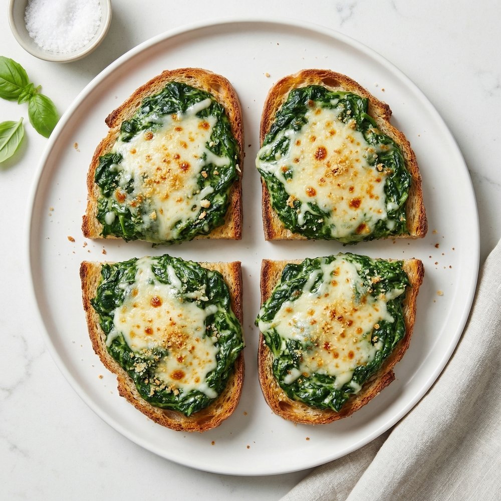 Chef John’s Creamed Spinach Toast Bites