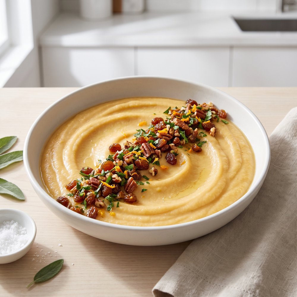 Creamiest Winter Squash with Raisins and Sage