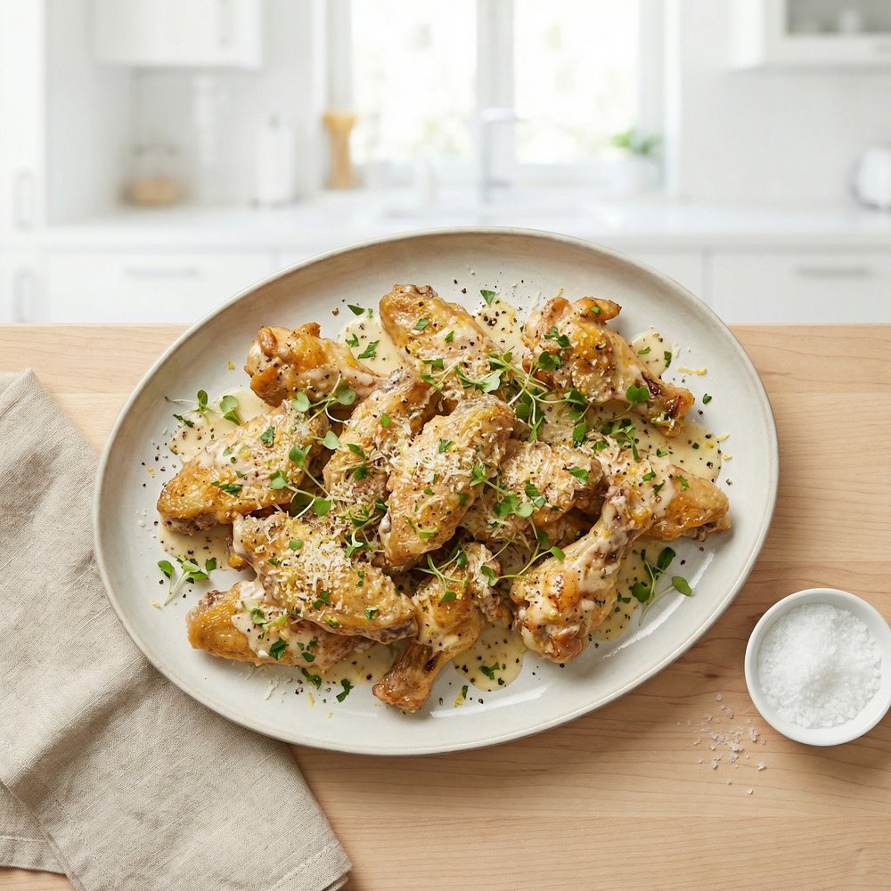 Creamy Alfredo-Style Chicken Wings