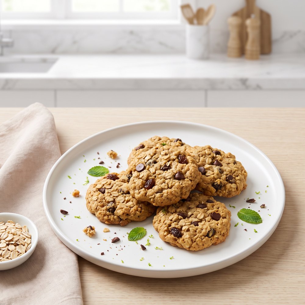 Creamy Avocado Oatmeal Cookies with Chocolate Chips