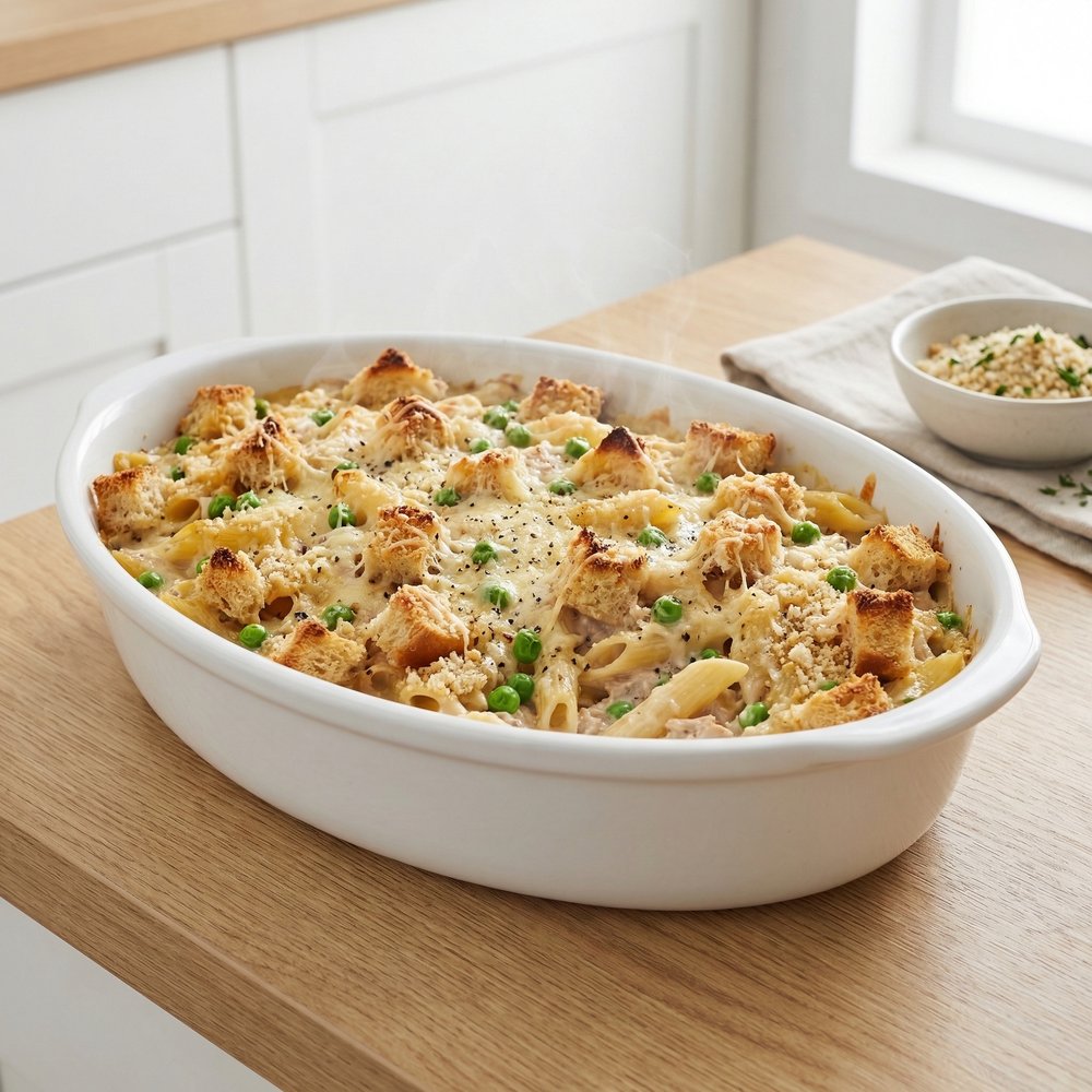 Creamy Tuna Pasta Bake with Béchamel