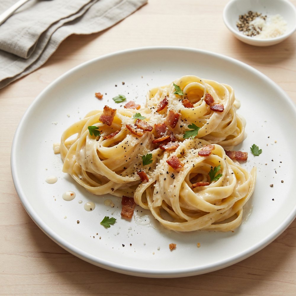 Creamy Fettuccine Carbonara