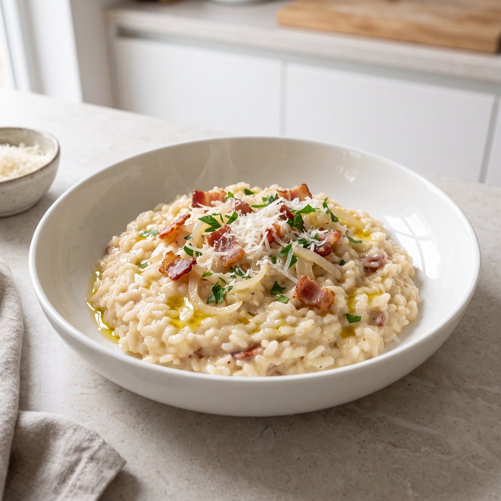 Creamy Bacon Parmesan Risotto