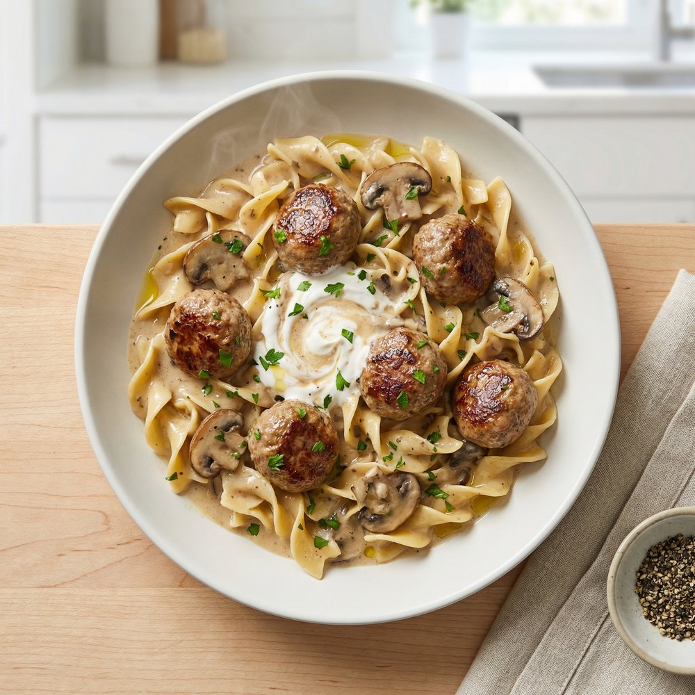 Quick Meatball Stroganoff