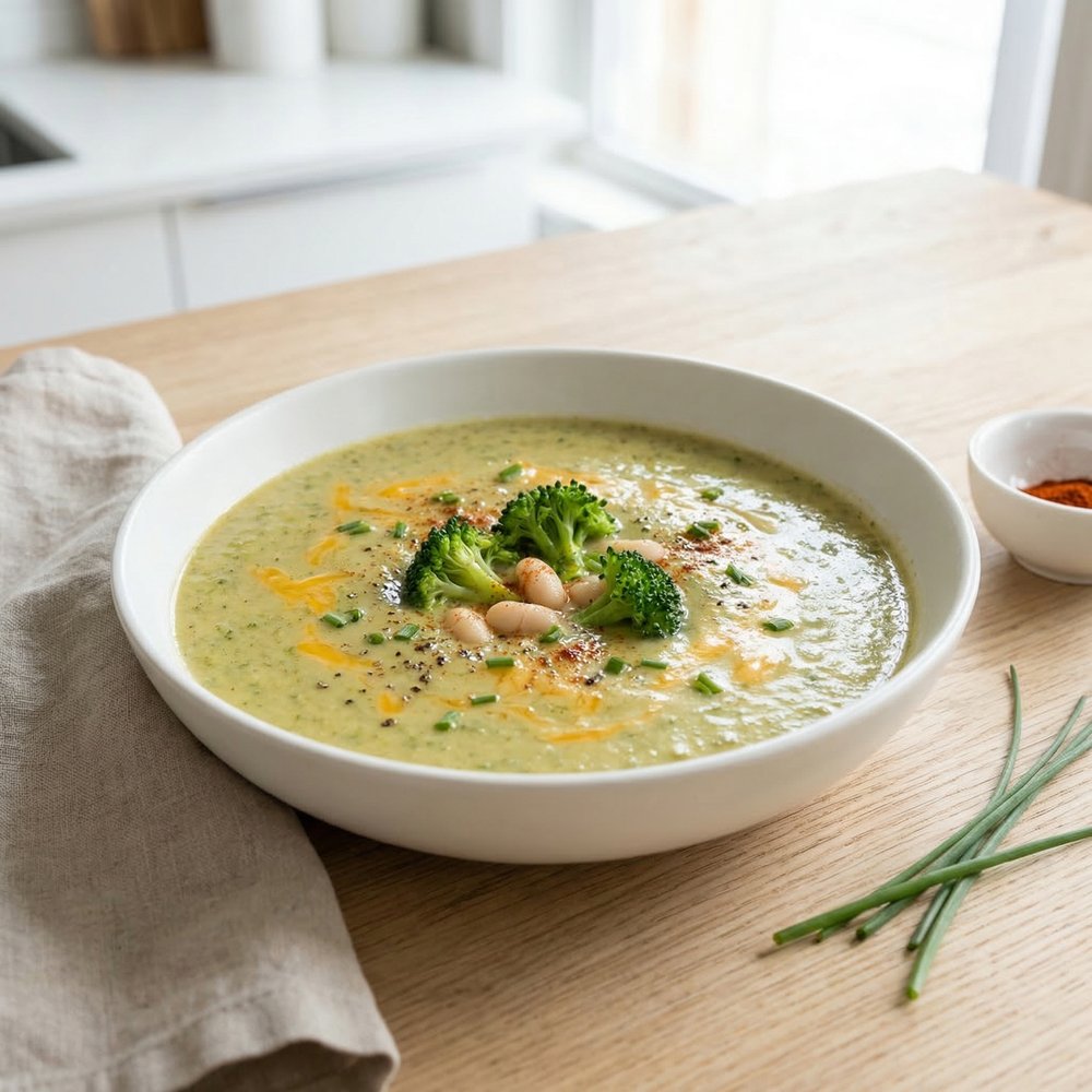 Protein-Rich Broccoli Cheddar Soup