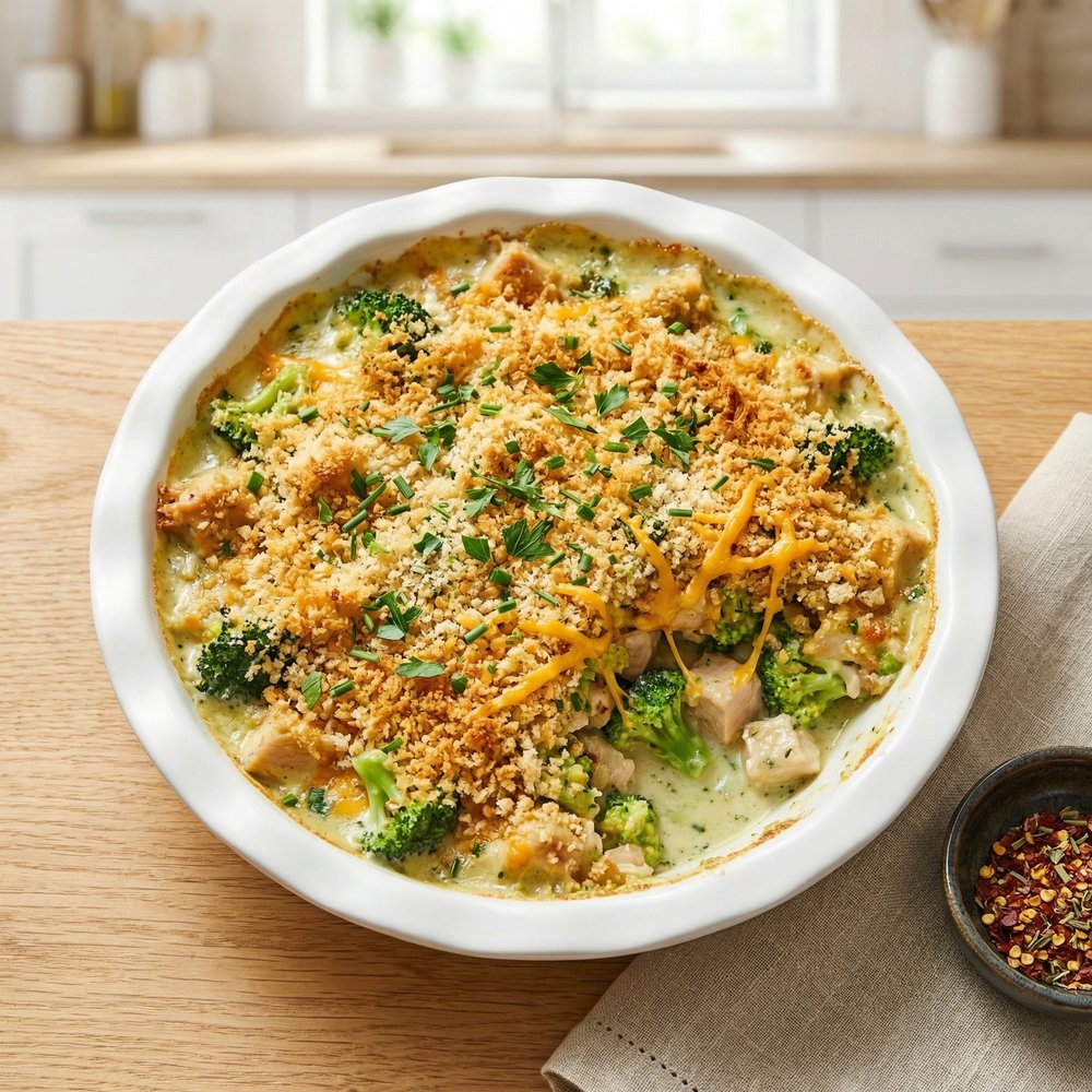 Cheesy Chicken and Broccoli Divan Bake