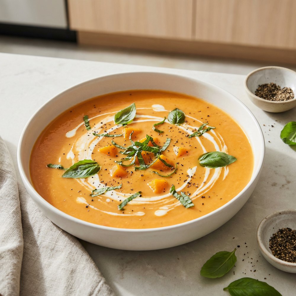 Chunky Butternut Squash and Tomato Soup