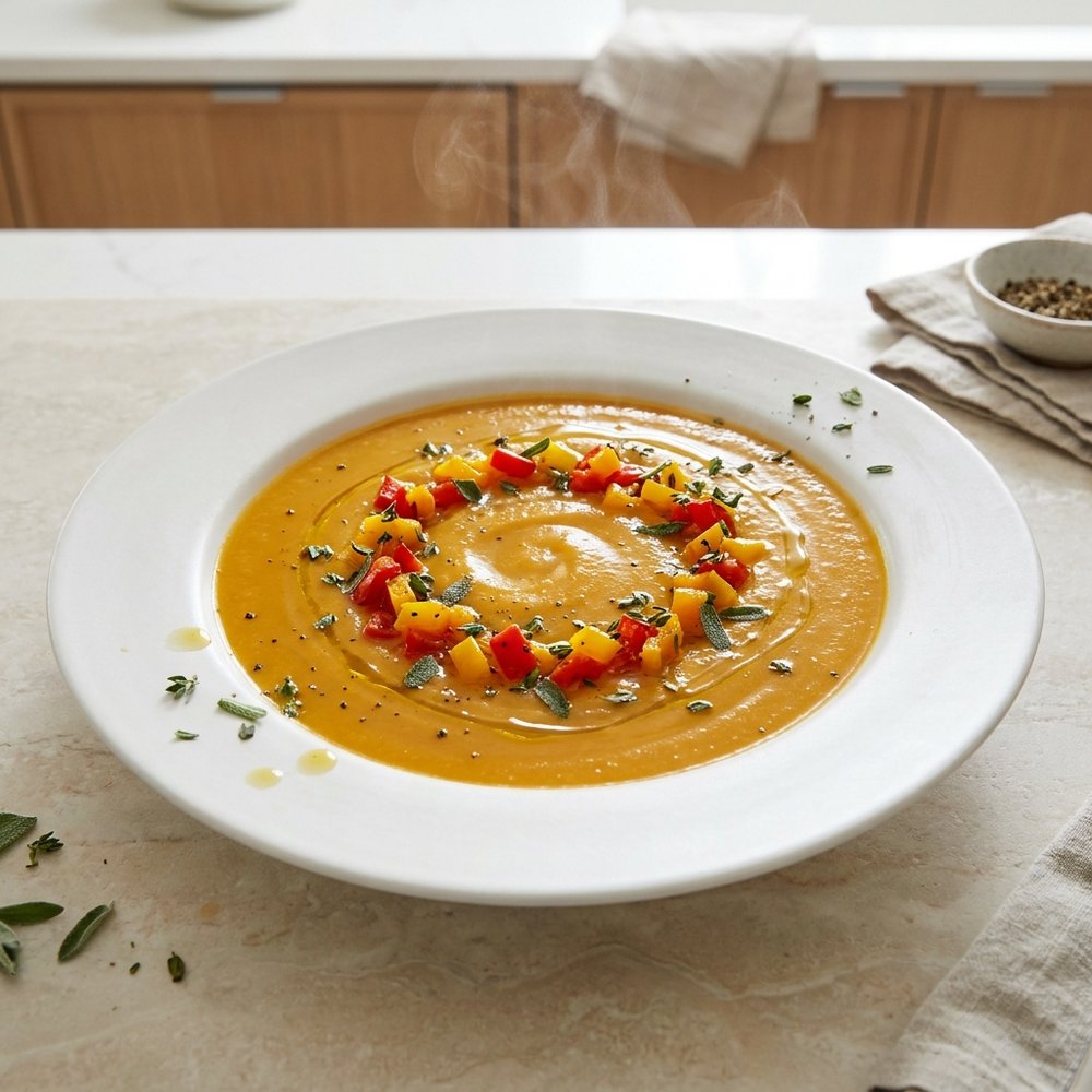Creamy Butternut and Sweet Potato Soup
