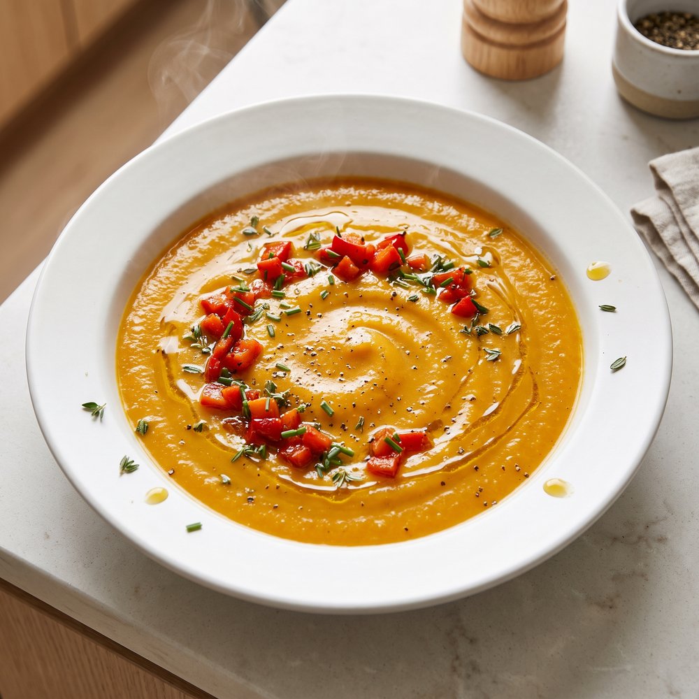 Creamy Butternut and Sweet Potato Soup