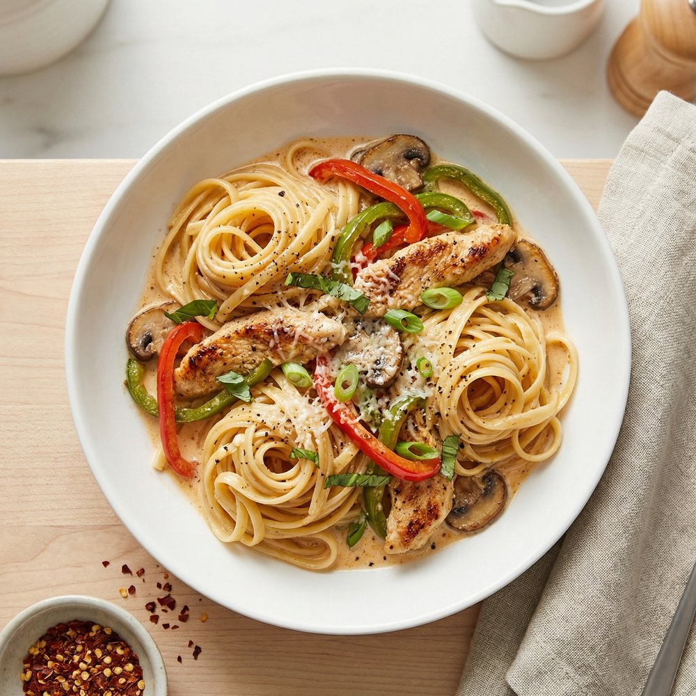 Creamy Cajun Chicken Linguine