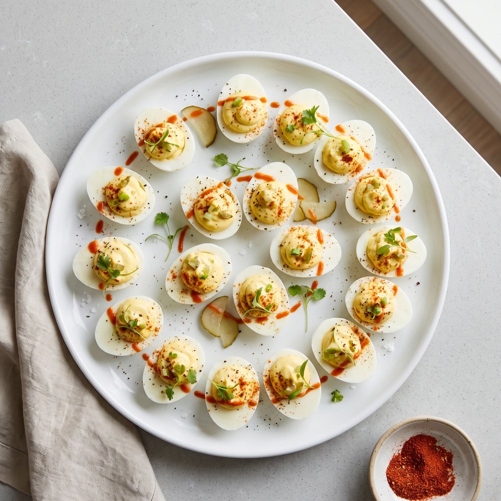 Creamy Cajun Deviled Eggs