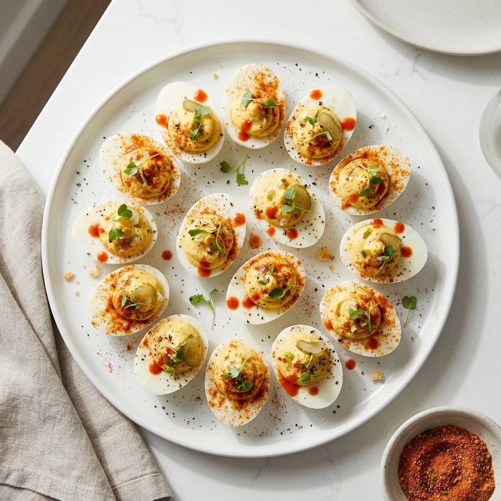 Creamy Cajun Deviled Eggs