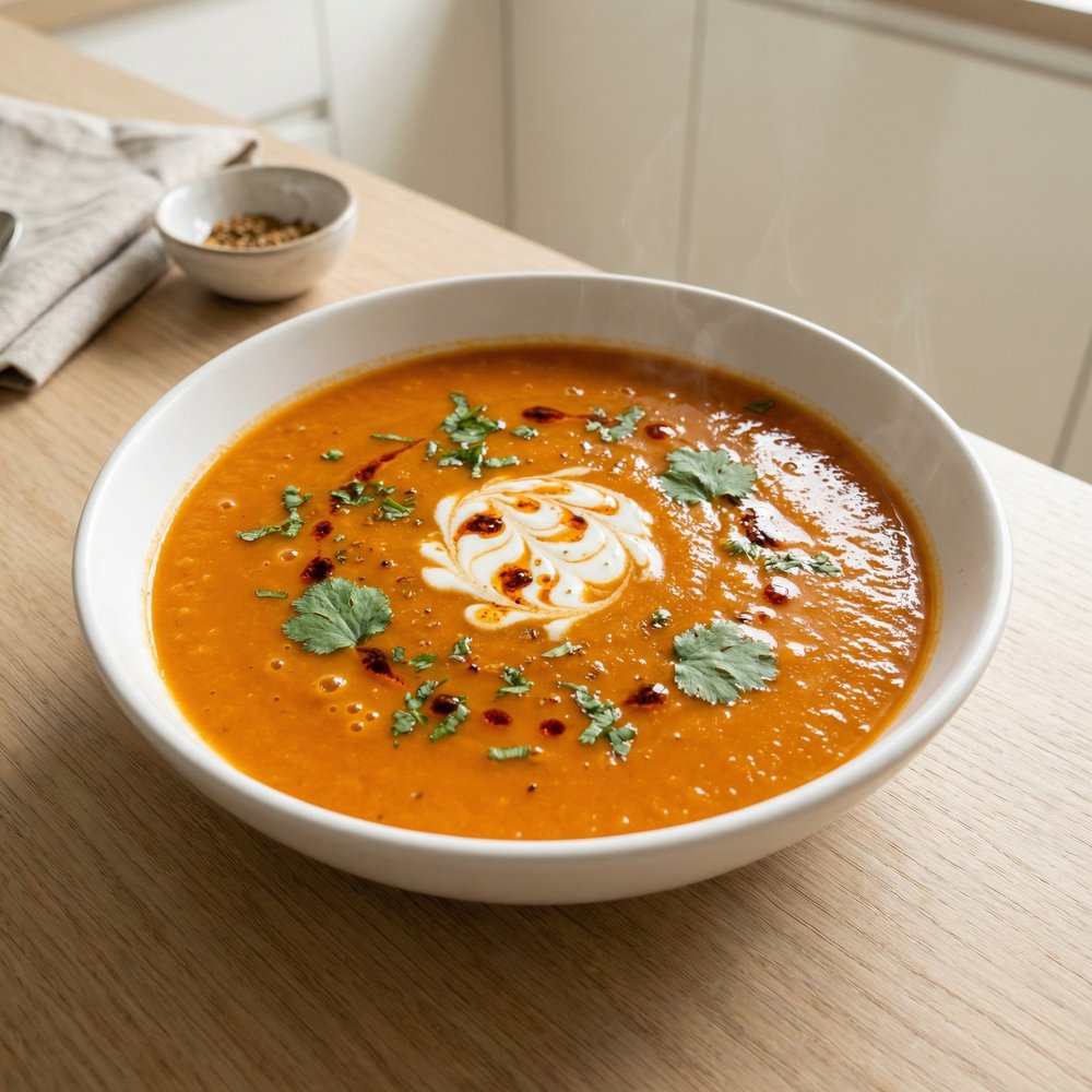 Cilantro-Carrot Tomato Soup
