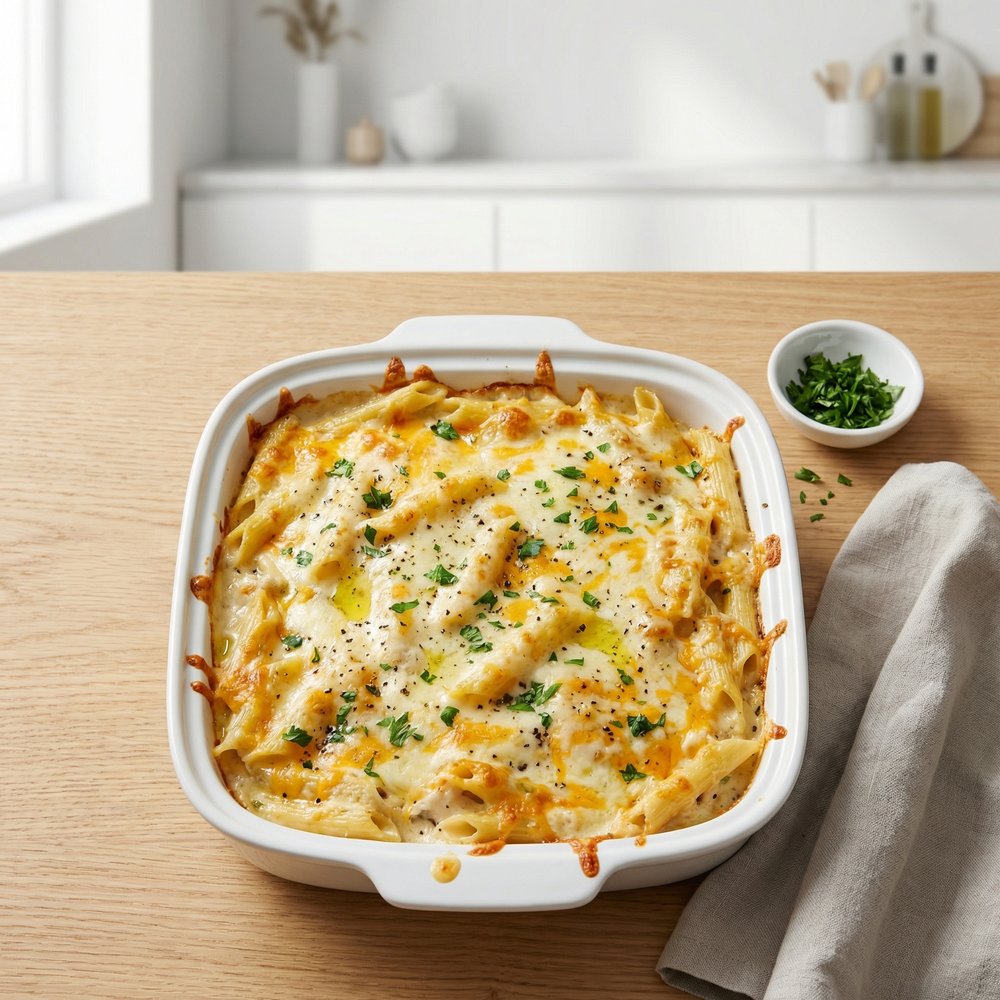 Creamy Chicken Alfredo Bake
