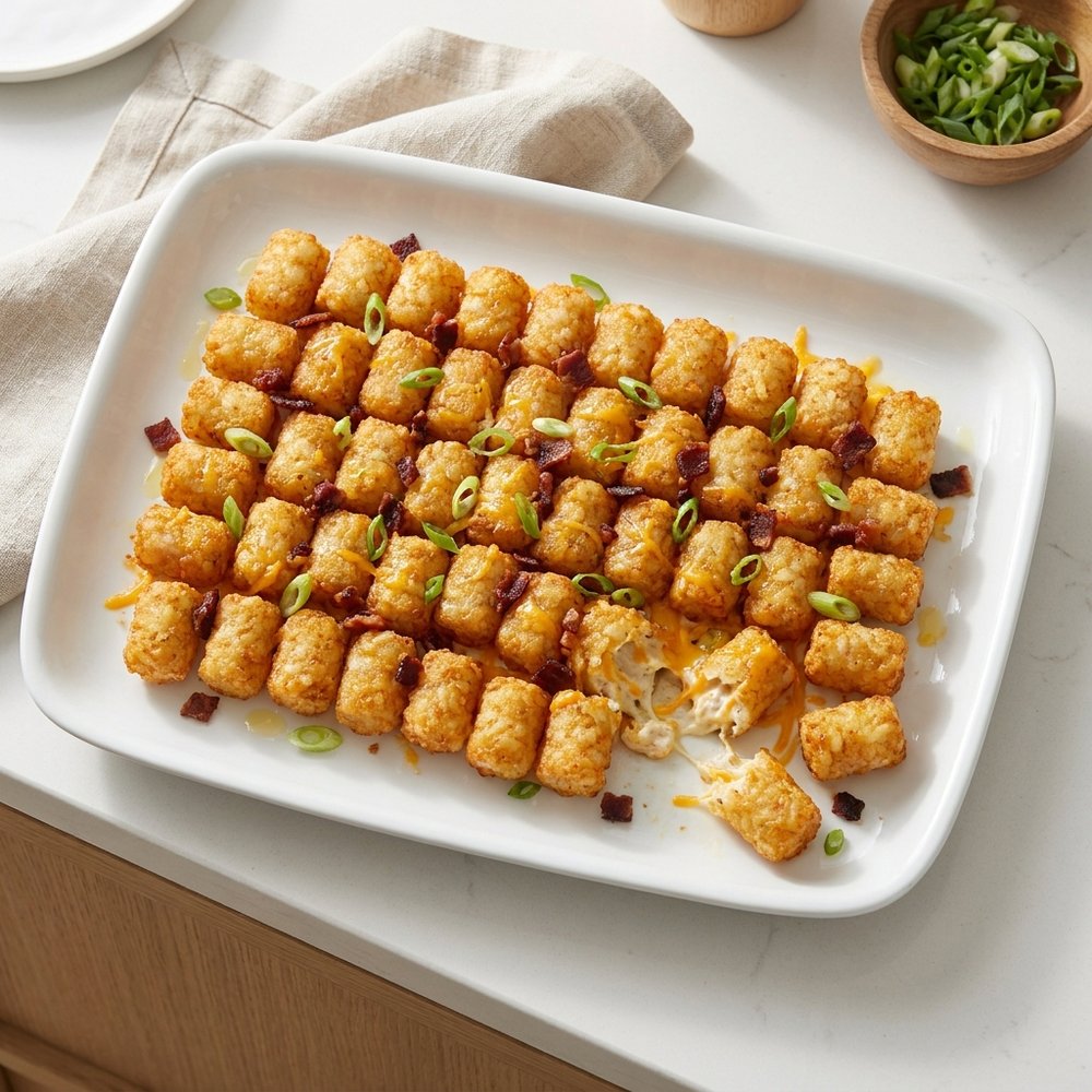 Creamy Chicken, Bacon & Ranch Tater Tot Bake