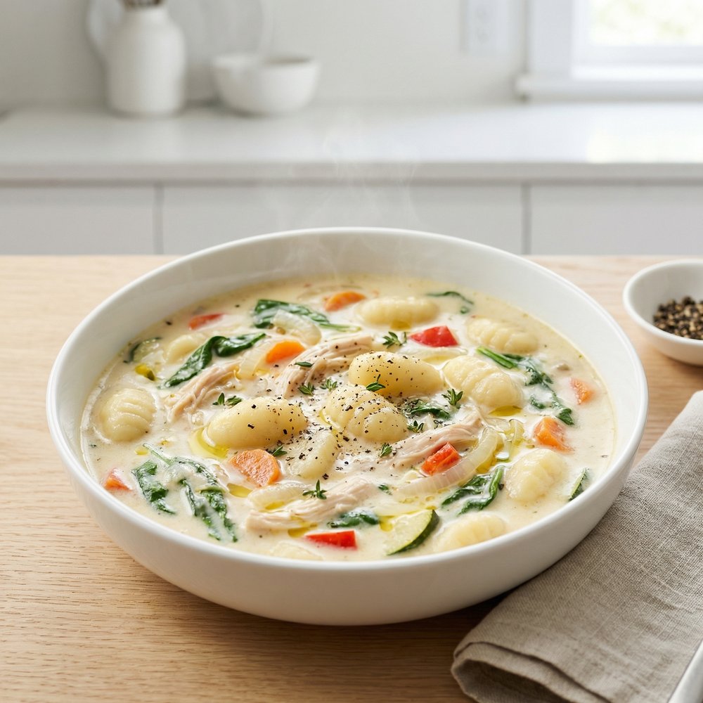 Velvety Chicken and Gnocchi Chowder